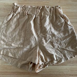 Tan Paper Bag Shorts from SHEIN